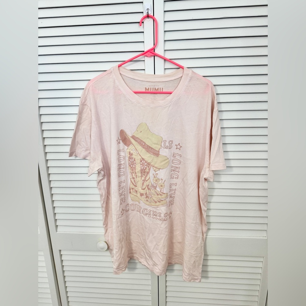 Show Me Your MuMu Pale Pink Graphic Short Sleeve Tee